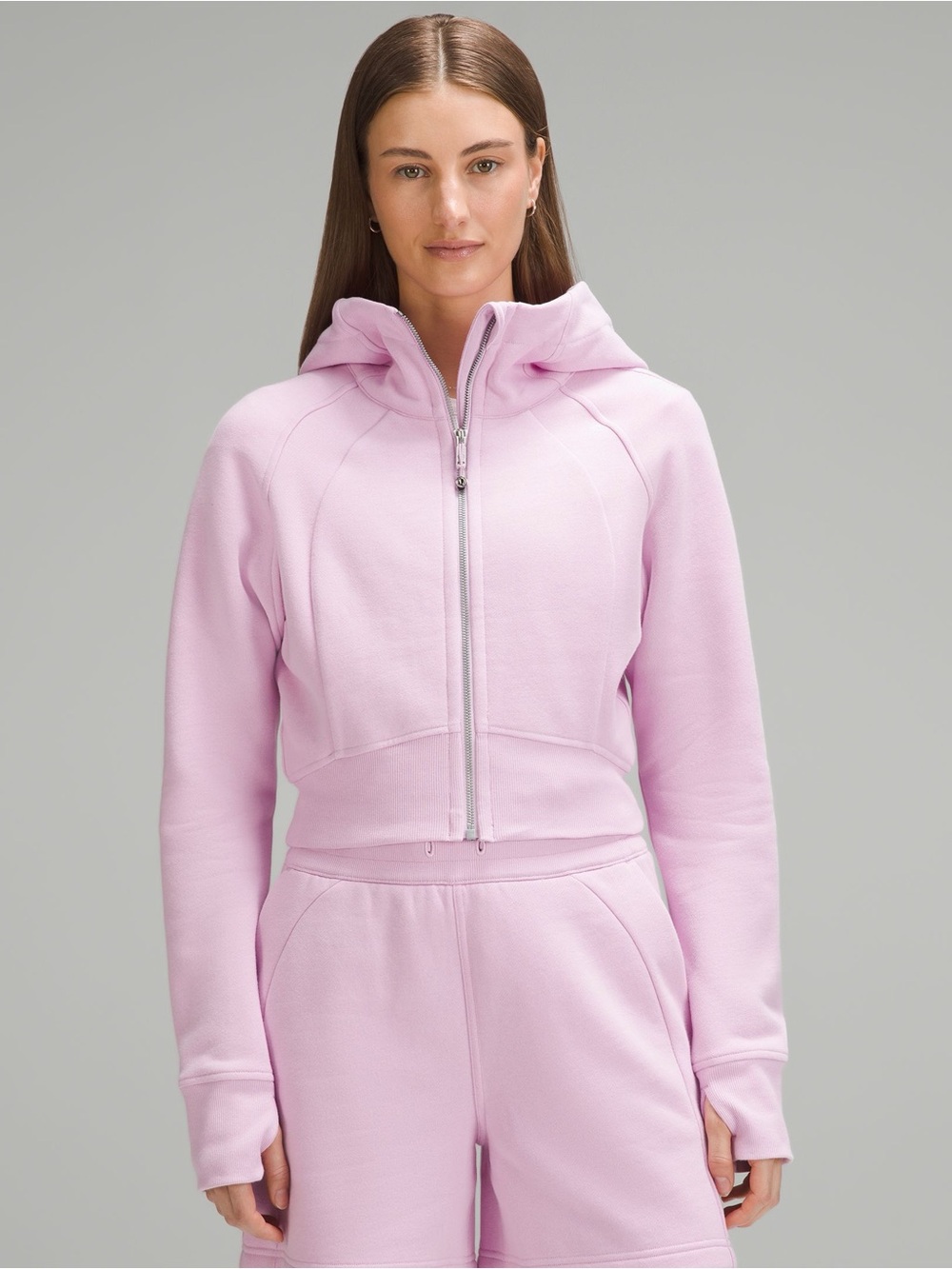 Women's Lululemon Scuba Oversized Full-Zip Hoodie in Pink, Size M/L